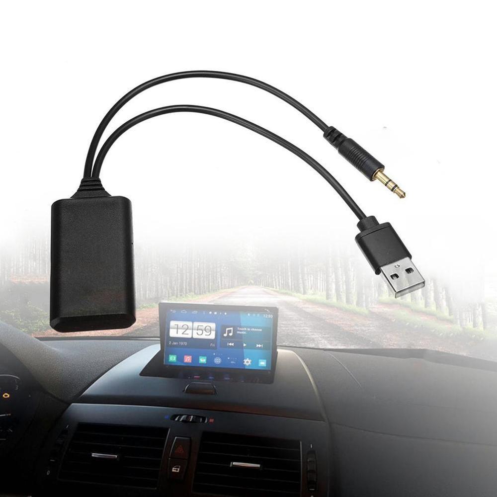 Universele Auto 12V Bluetooth Module Adapter Draadloze Plug Stereo Aux Jack Usb Kabel AUX-IN 3.5Mm Radio Adapter