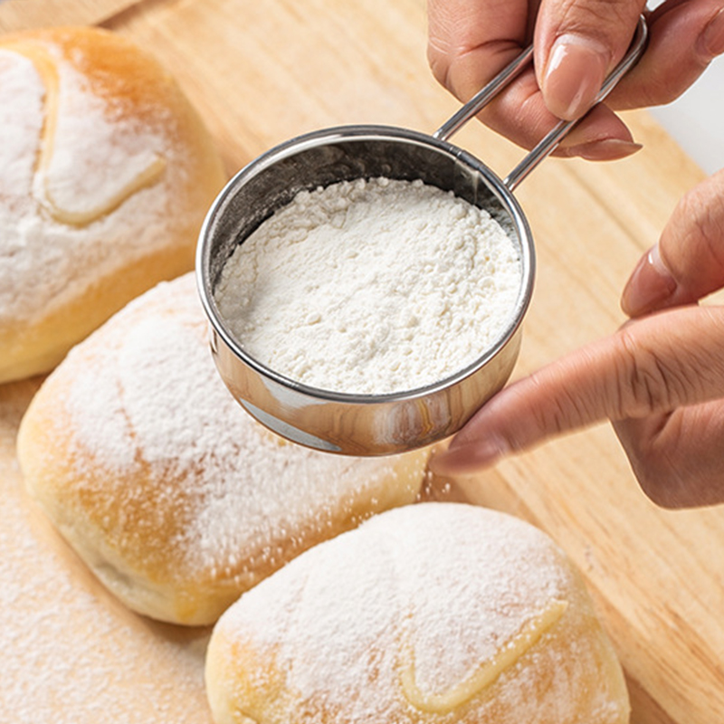 Mini Stainless Steel Flour Sieve Strainer with Handle Small Flour Sifter Drainer for Baking Dusting Powdered Sugar Coffee Filter
