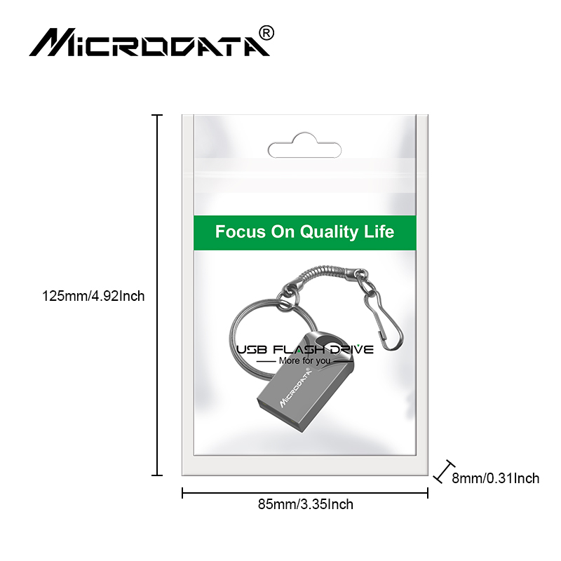 USB 2.0 Flash Drive 64GB Shatterproof Memory Stick 4GB Super Mini Plastic Pen Drive 32GB 2.0 Pendrive 16GB 8GB Free Chain