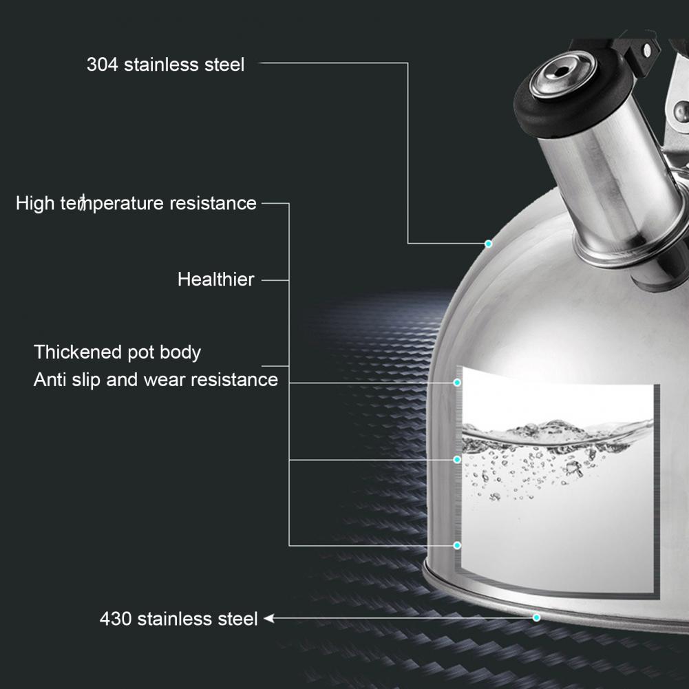 2.5L Waterkoker Veilig Grote Capaciteit Food-Grade Roestvrij Staal Fluitende Water Pot Thuis Eenvoudig Te Bedienen Waterkokers Kookplaat thee Pot