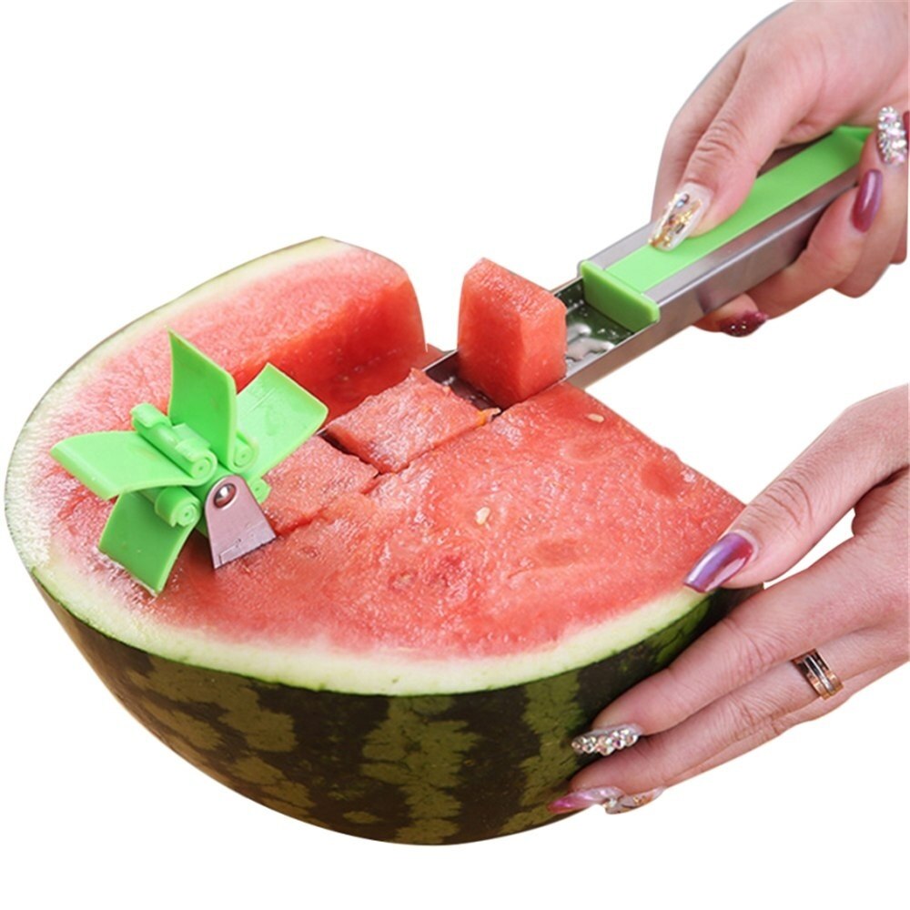 Keuken Fruit Watermeloen Mes Slicer Rvs Windmolen Snijden Lepel Corers Mes Fruit Salade Tool Keuken Gadgets Gereedschap