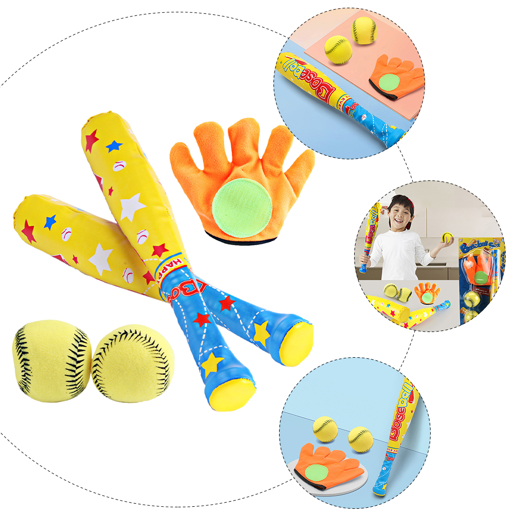 1 Set Parent-Child Funny Outdoor Baseball Catch Bat And Balls for Boys Kids