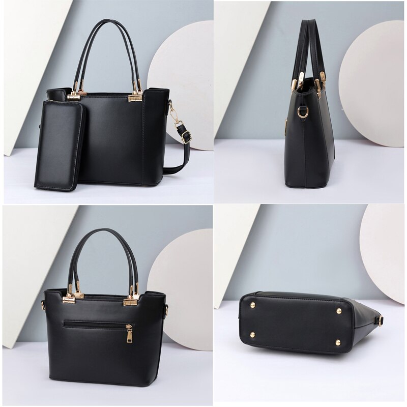 Leder Geldbörsen und Handtaschen Luxus setzt Taschen für Frauen Modische Schulranzen Handtasche Weibliche Taschen