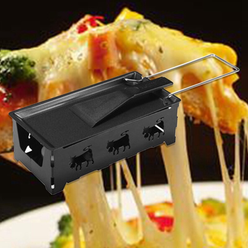 Grill ost raclette sæt non-stick griller mini bbq ombord ost bagt ost schweizisk jernovn smeltende ostepande bakke