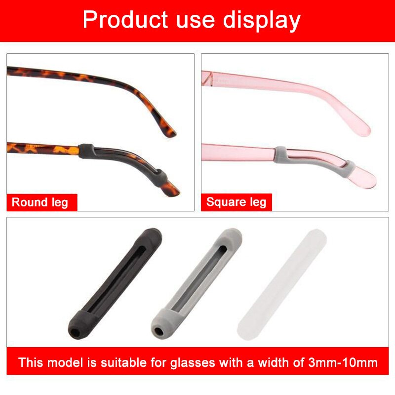 3 paires de lunettes branches conseils Silicone anti-dérapant sécurité retenue crochets d'oreille pour lunettes de soleil JAN88