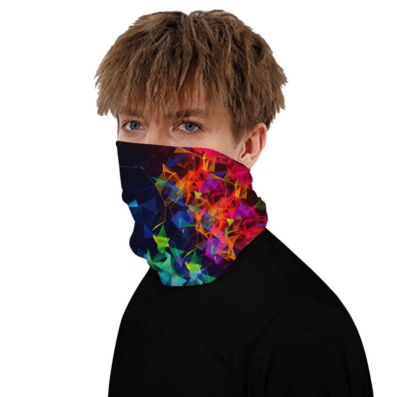 Ademende sjaal voor buiten, bedrukking, bescherming tegen de zon, fiets, gezichtsbedekking, bandana, sjaal, masker: 10
