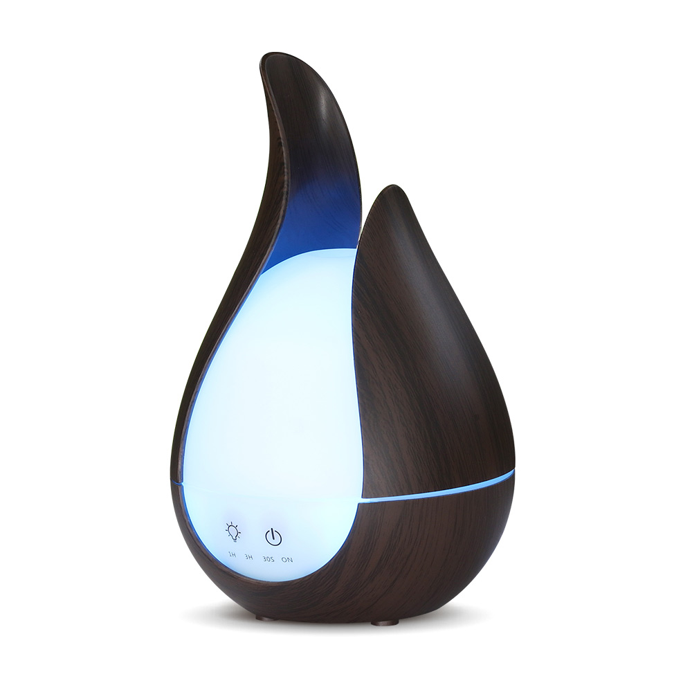 KBAYBO Luchtbevochtiger Aroma Essentiële Olie Diffuser 7 Kleuren LED nachtlampje cool mist maker Aromatherapie voor Home office slaapkamer: Black / eu