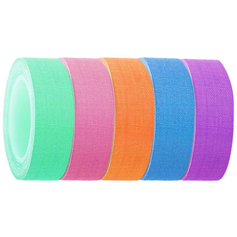6 Pcs Fluorescerende Uv Katoen Tape Hoogglans Lichtgevende Paars Licht Tape Te Scheuren Glow In The Dark stickers