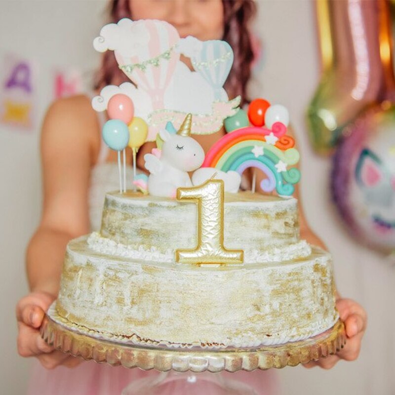 Eenhoorn feesttaarttopper wolk regenboog taartvlaggetjes decoratie kinderverjaardagsfeest cupcake topper eenhoorn feestartikelen