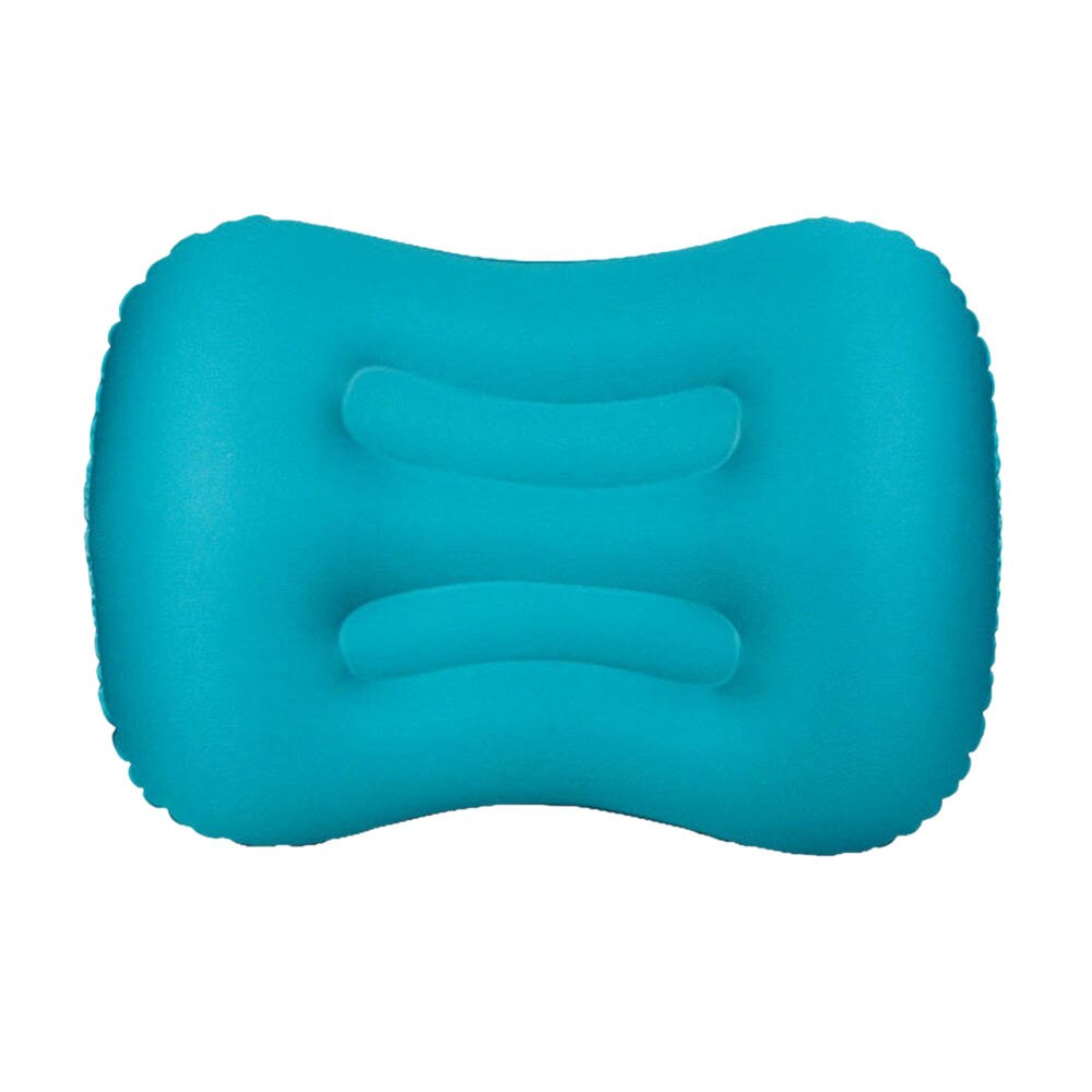 Reiskussen luchtkussen opblaasbaar dubbelzijdig flockkussen kamp strand auto vliegtuig hotel hoofdsteun bed slaapkussen: Blauw