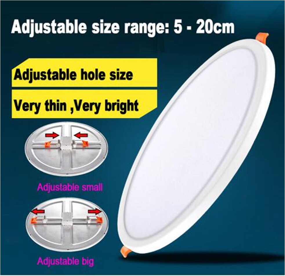 6W 8W 16W 20W LED SMD Downlights Driverless 85V-265V Panel Light 50mm to 210mm Cut Hole Adjustable Recessed Ceiling Spot Lamp