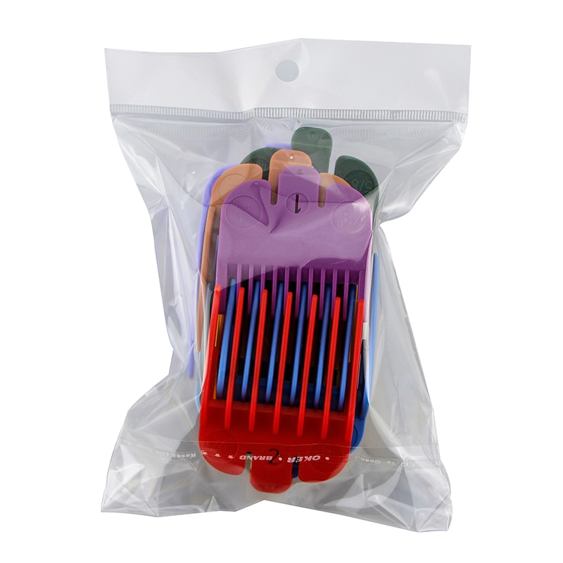 8Pcs Universal Hair Clipper Limit Comb Guide Attachment Size Barber Replacement for Wahl with Clip TSLM1