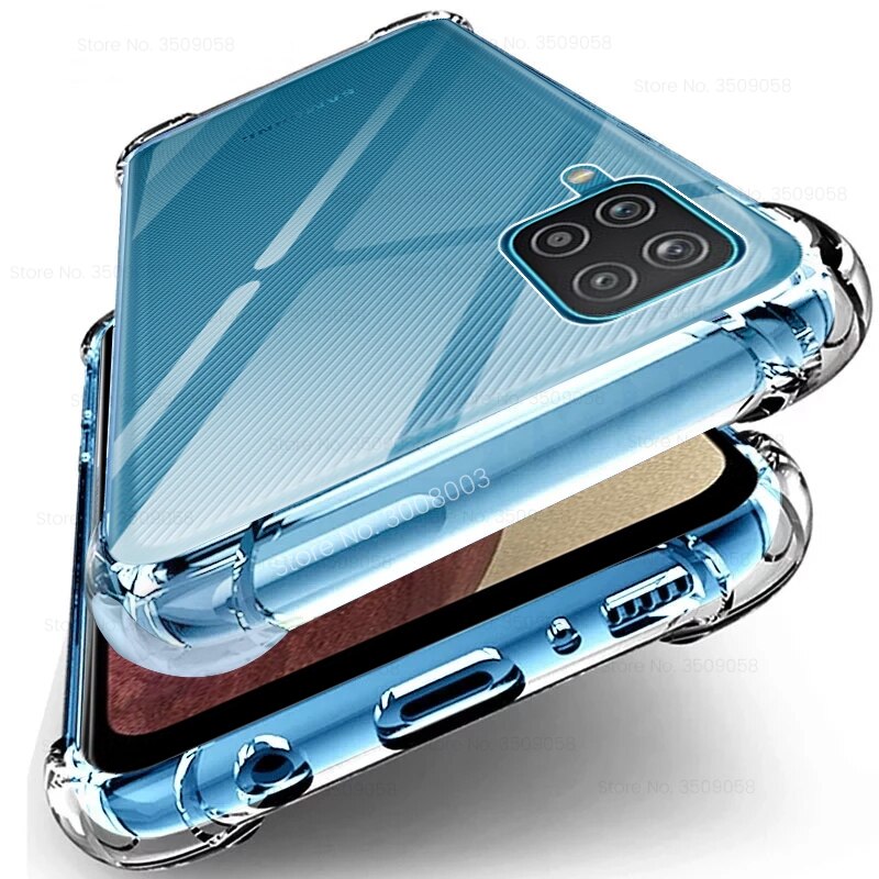 Funda transparente de silicona a prueba de golpes para móvil, funda de airbag suave para samsung galaxy a52 a72 a12 a02 a02s a 02 02 s 12