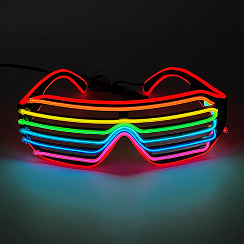 Óculos fluorescentes coloridos para homens e mulheres, óculos luminosos LED, neon eyewear Supplies, adereços de personalidade