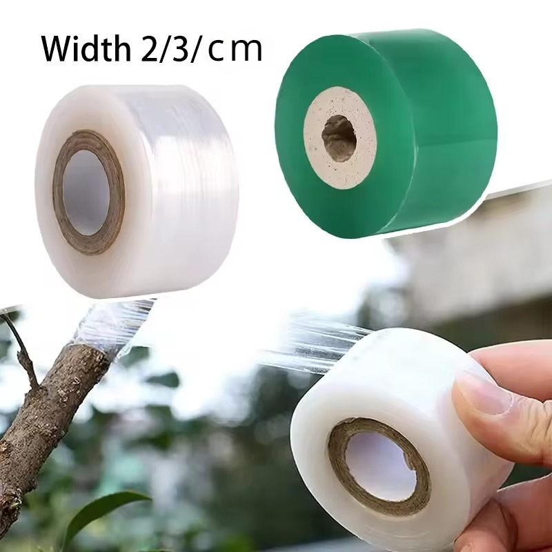 Cinta de injerto biodegradable ecológica de 100m de longitud, membrana de injerto, cinturón de unión para jardinería, dos tamaños de ancho para elegir, 1 Uds.