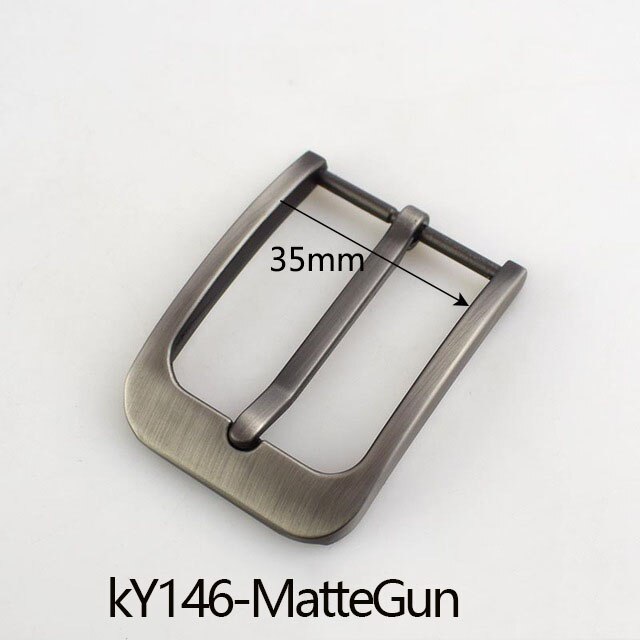 Meetee-hebillas de cinturón con pasador de Metal para hombre y mujer, hebillas de cinturón de 35/40mm, para manualidades de cuero, accesorios de decoración para Vaqueros, 1/2/5 Uds.: 1Pc / KY146-MatteGun