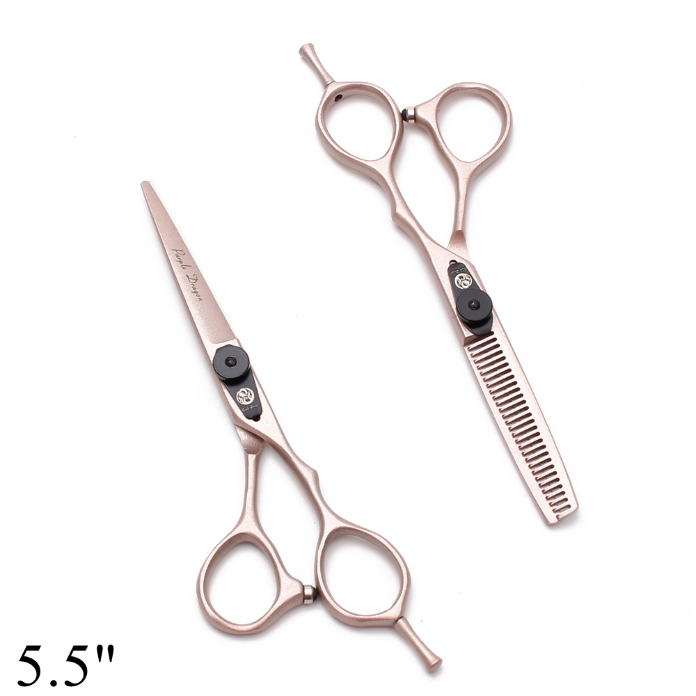 Purple Dragon 5.5 "6" JP 4440 ciseaux amincissants, ciseaux pour couper les cheveux, repose-doigt, Z9015: Z9015 Jin D 55N