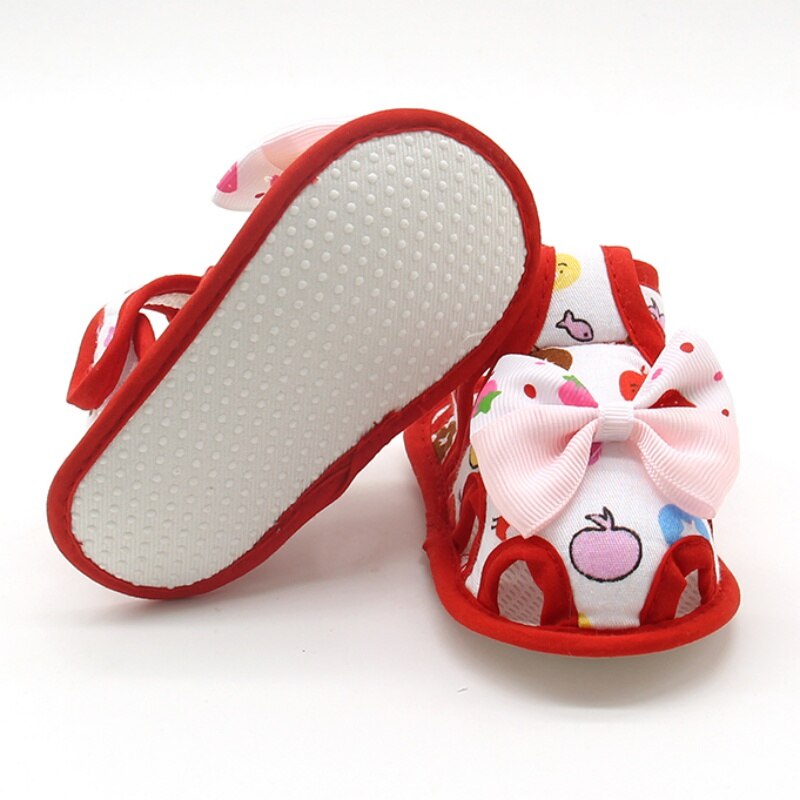 Sapatos de bebê, sapatos tamanho do bebê crianças meninas bonito sapatos de bebê à prova de derrapagem: Vermelho / 3