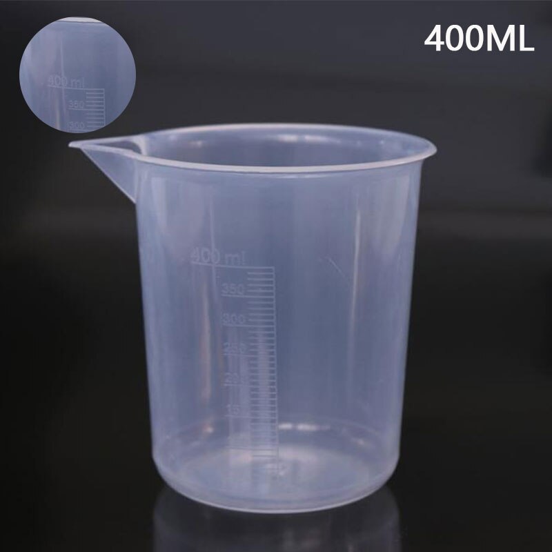 1/10 stücke 20-1000ml Kunststoff Absolvierte Messbecher Flüssigkeit Container Epoxy Harz Silikon, Der Werkzeug Transparent mischen Tasse: 400ml 1pcs