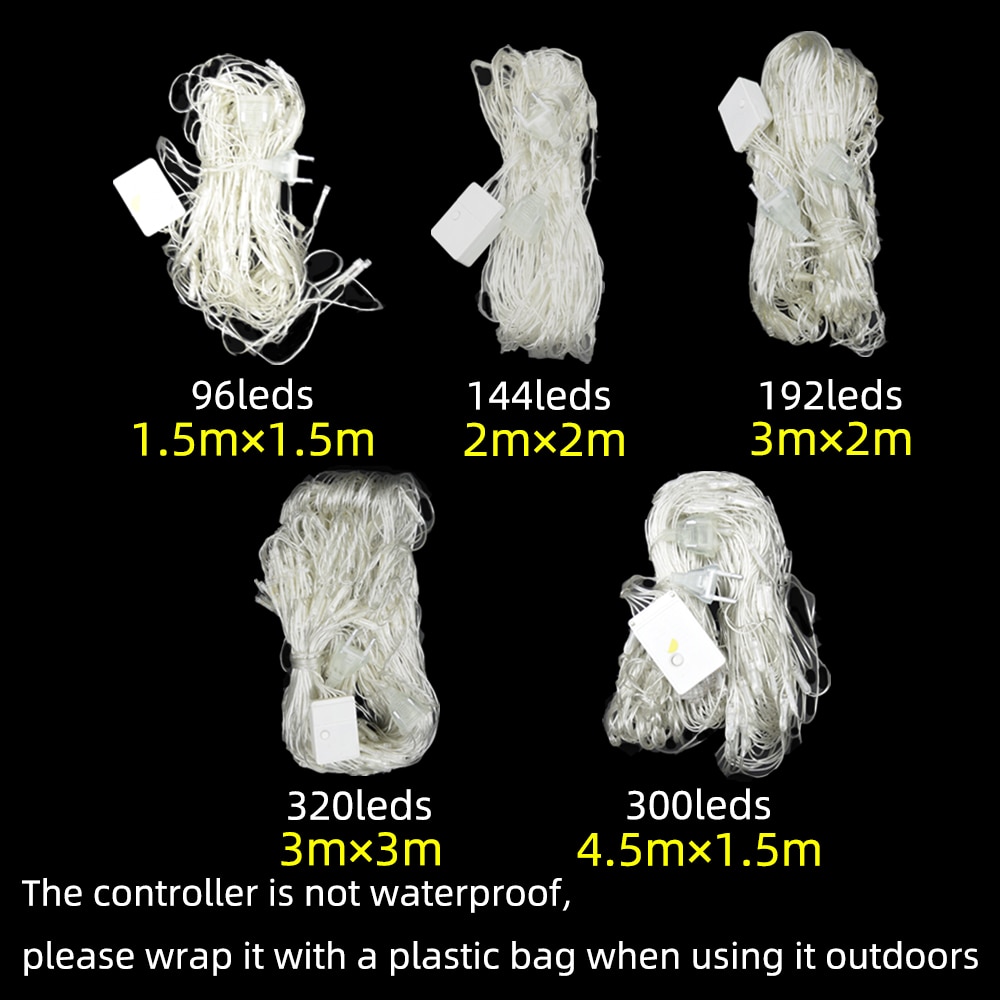 220v decoratieve led-lampjes, waterdicht, kerstversiering voor thuis, met staartplug, led-lampjes voor kerstboom, park, gazon