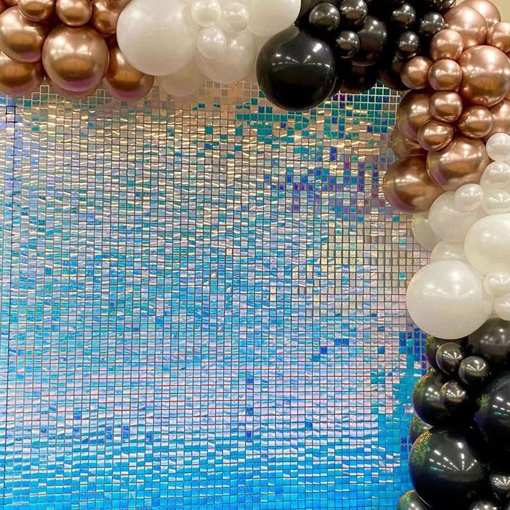 Tablero de fondo cuadrado de lentejuelas brillantes para pared, accesorios de fondo para sesión de fotos, decoración de de cumpleaños y boda