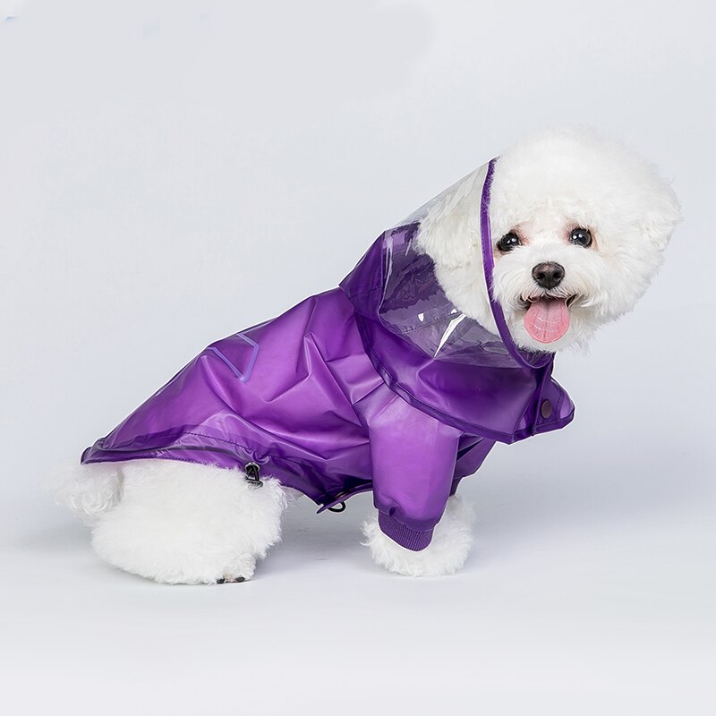 Chubasquero para perros, ropa para la lluvia, mono impermeable para cachorros, chaqueta con capucha pequeña, disfraz, paraguas, Bulldog Francés, abrigo para mascotas