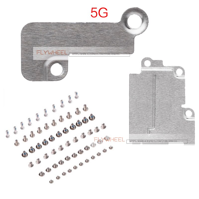 1set For iPhone 5 5S 6 6S 7 8 Plus LCD Display Metal Bracket Cover +Battery Spacer Metal Plate Holder With All Set Screws