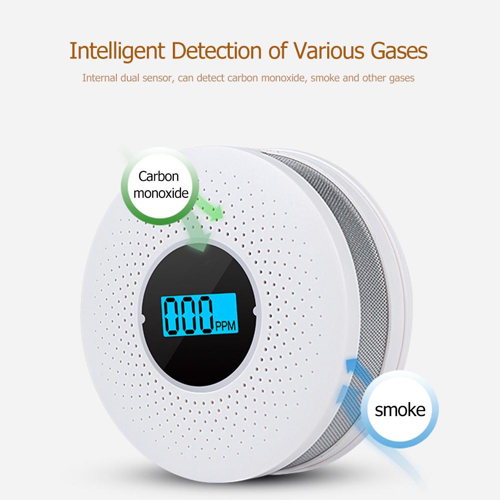 GSD-512 CO Smoke Wireless Security Detector Alarm Home Smoke Detector Sensor Low Battery Prompt Long Standby Time