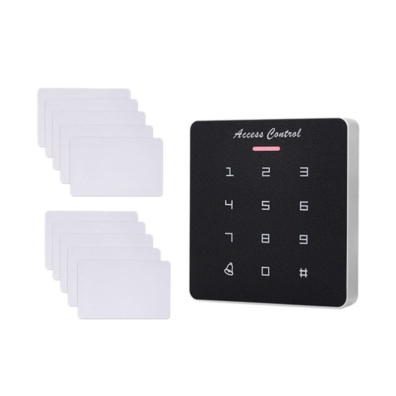 MOOL DC12V Elektronische Toegangscontrole Toetsenbord RFID Card Reader Access Controller met Deurbel Backlight voor Deur Veiligheidsslot S