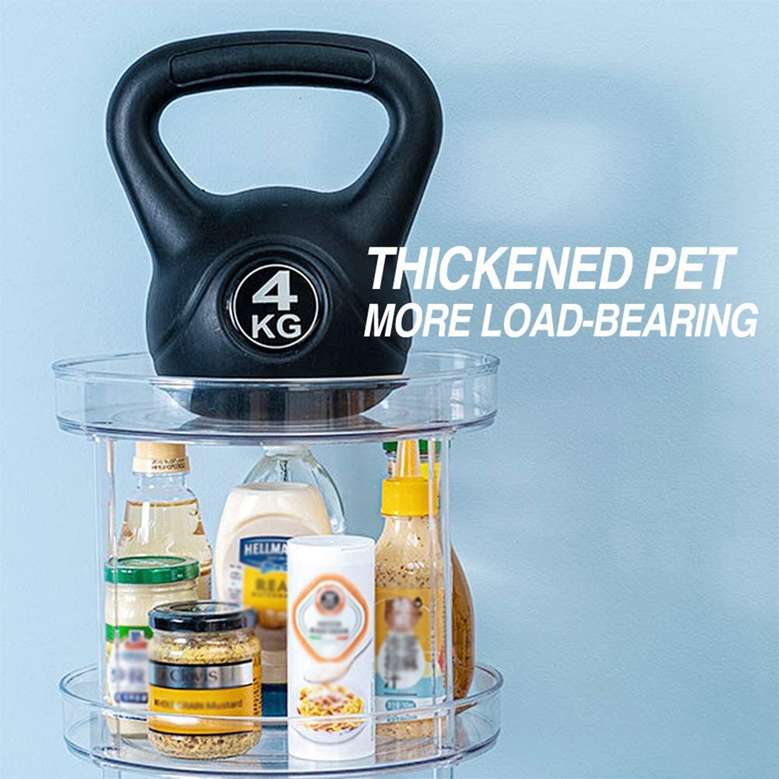 Kitchen Condiment Cosmetics Transparent But Rotating Storage Box Multifunctional Transparent Cosmetic Organizer