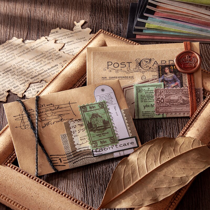 1 libro Medieval boleto oficina Material de la serie de papel de diario planificador Scrapbooking decorativo Vintage papel para manualidades DIY