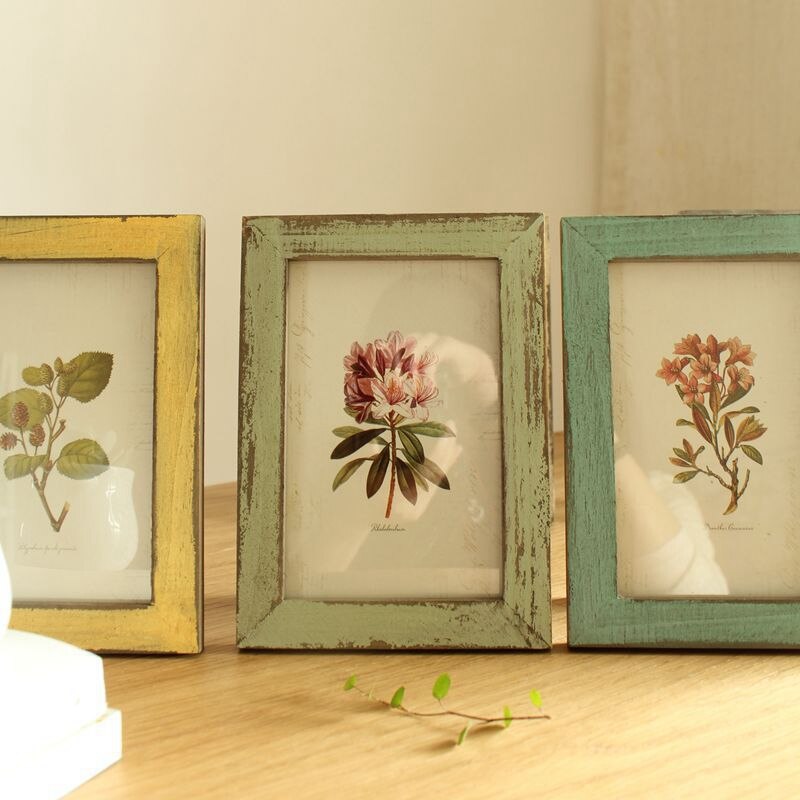 Nordiske billedrammer vintage fotoramme træ bryllup hjemmeindretning retro fotorammer til fotorektangelbilledholder