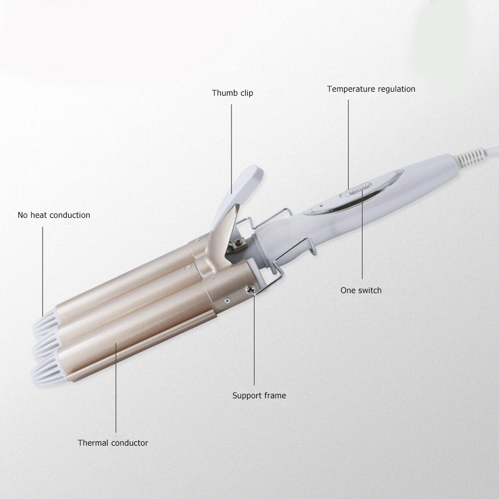 Utensilios peluquería rizador de cerámica, Triple barril, estilizador de pelo, herramientas de estilismo, rizador de pelo eléctrico
