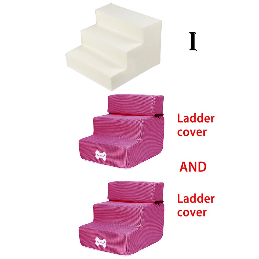 Lit escalier pour animal domestique | Échelle 2/3 pour animal domestique, maison pour chien, chiot, lit en tissu maille pliable, lit amovible pour animal, lit pour chat, chien, rampe pour chiot, fournitures pour chiot: I