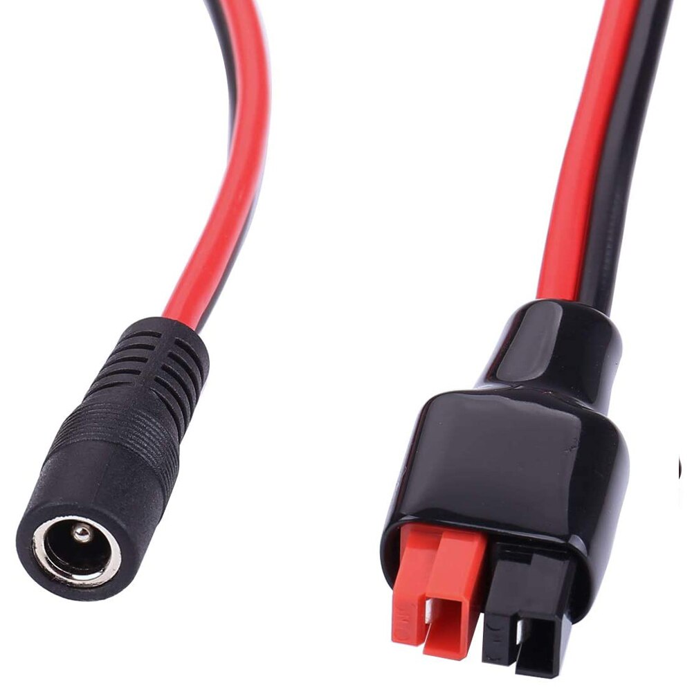 DC 5.5mm x 2.1mm Power Female Plug Cable Compatible with 45A Connector for Portable Generator 14 AWG Wire 3.3ft/1m