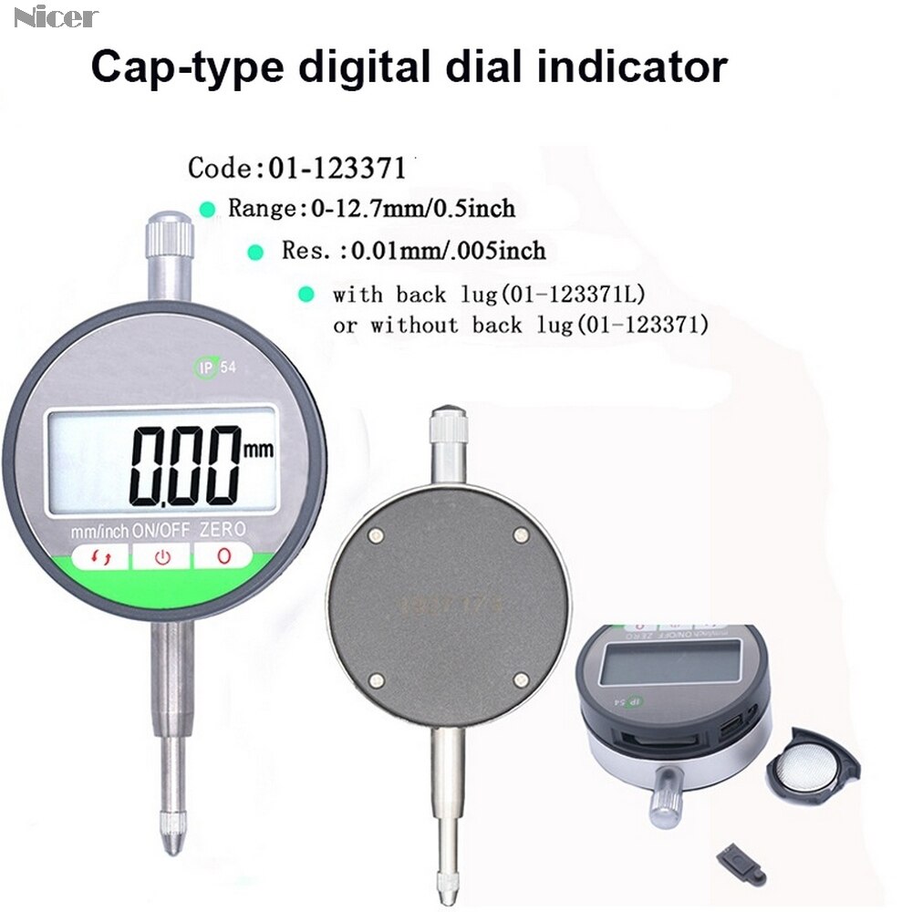 0.001mm Electronic Micrometer 0.00005" Digital Micrometer Metric/Inch Range 0-12.7mm 0-25.4mm Dial Indicator Gauge IP54