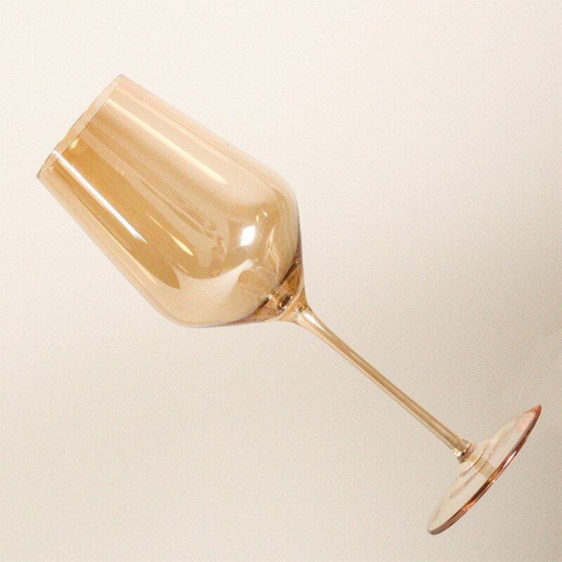 Ljus lyx guld vinglas dekoration bärnsten kristall champagneglas u-formad karaff cocktailglas dekorationsglas