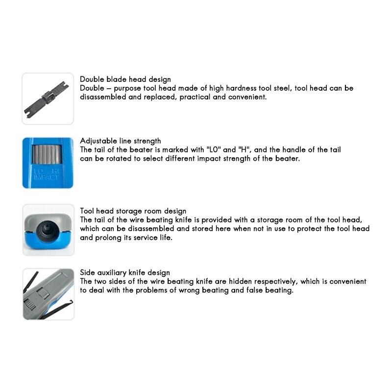 Kabelgereedschap 110/88 Netwerk Draad Punch Down Installatie Gereedschap Voor Cat5/5E/6/6A/ Ethernet kabel Cord