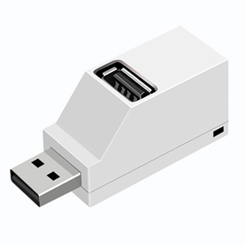 USB 3.0 Mini Splitter with One for Three, Suitable for PC Laptop High-Speed U Disk Reading: white