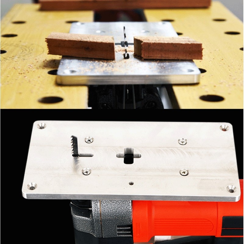 Aluminium Plunge Router Tafel Insert Plaat Kleine Size Multifunctioneel Huishouden voor Elektrische curve saw houtbewerking tool