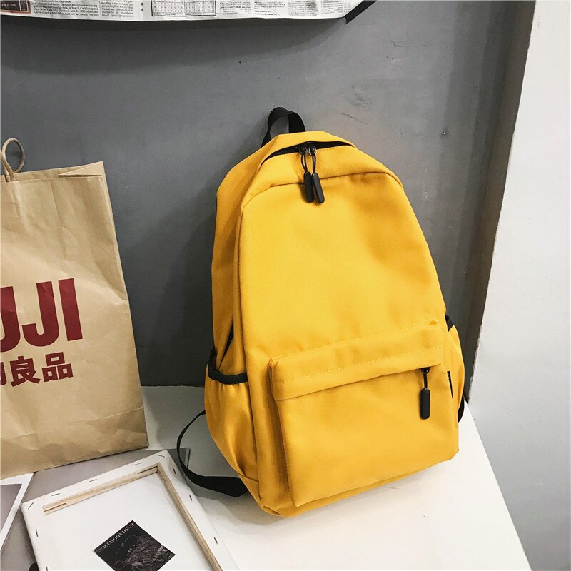 Mochila de viagem masculina de grande capacidade, mochila de estudante adolescente, lona preta impermeável mochila de trabalho feminino, mochila de computador portátil: yellow