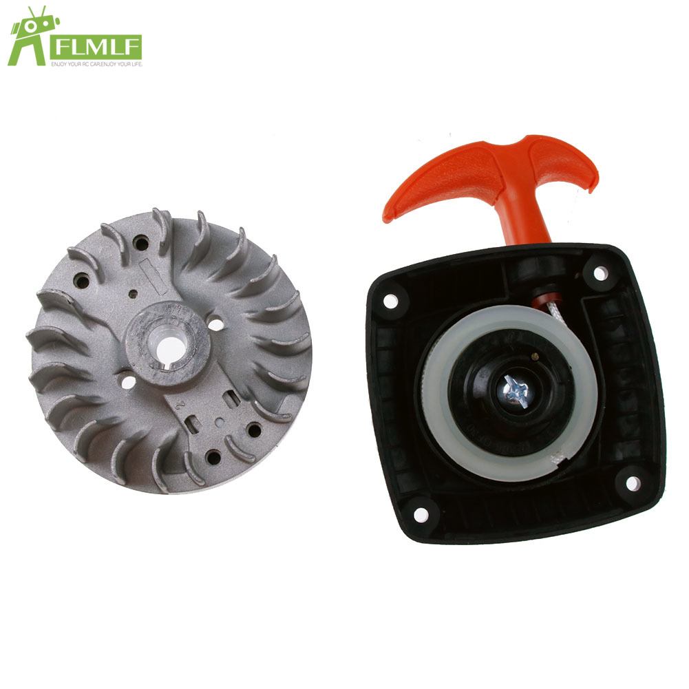 Démarreur et volant d'inertie faciles à tirer avec griffe pour 1/5 HPI ROFUN Rovan KM Baja 5B 5T 5SC Losi 5ive-T FG GoPed: Rose