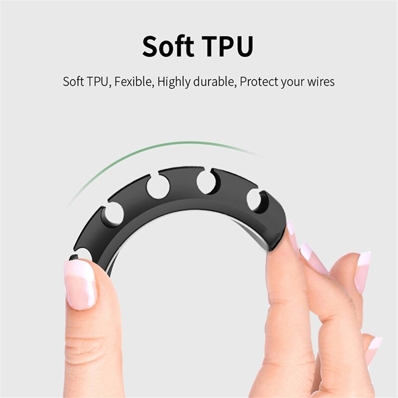 Cable Holder Silicone Cable Organizer Flexible USB Winder Management Clips Holder For Mouse Keyboard Earphone Headset