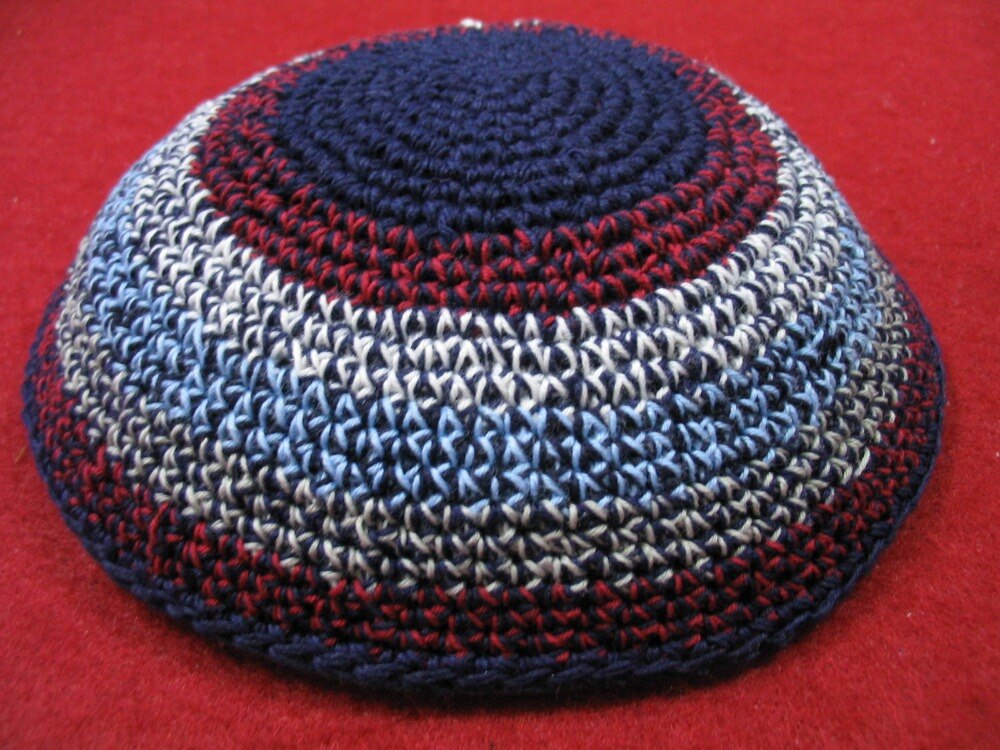 HANDMADE KNITTED YARMULKE KIPPAH
