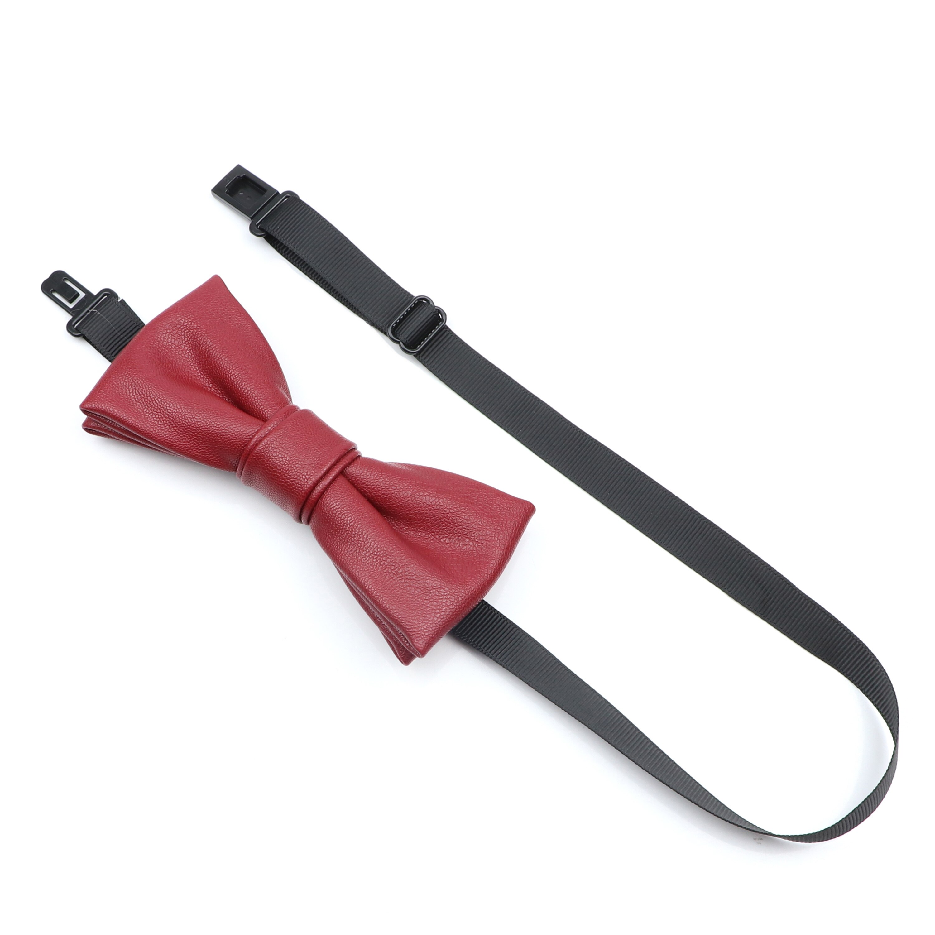 Pajarita de retales para hombre y mujer, corbata de piel sintética negra, mariposa roja, dorada y plateada, corbatas de de boda para hombre