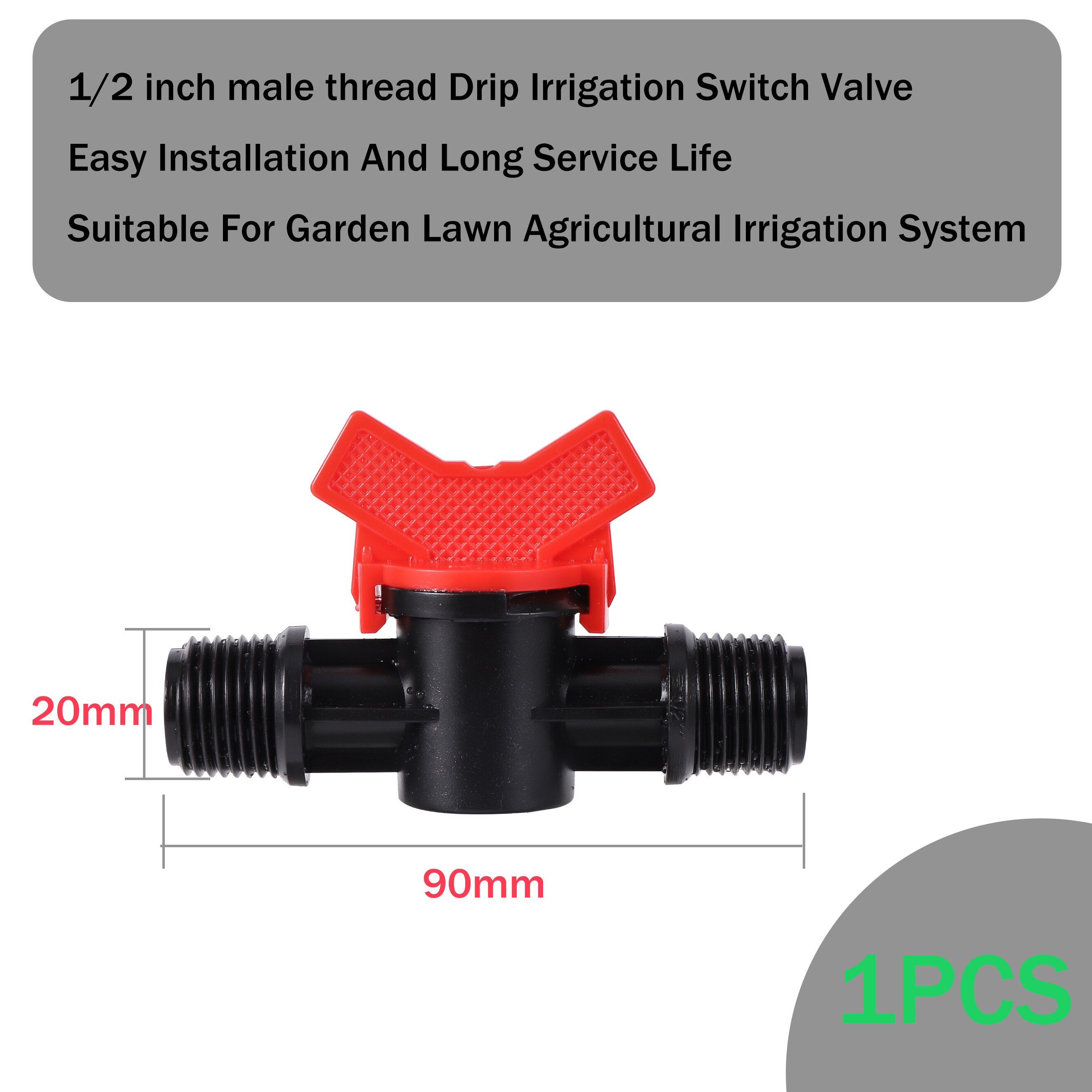 1/2" 3/4" Barb Water Control Valve Garden Drip Switch Valve Garden Hose Fittings Internal And External Thread Barb Ball Valve