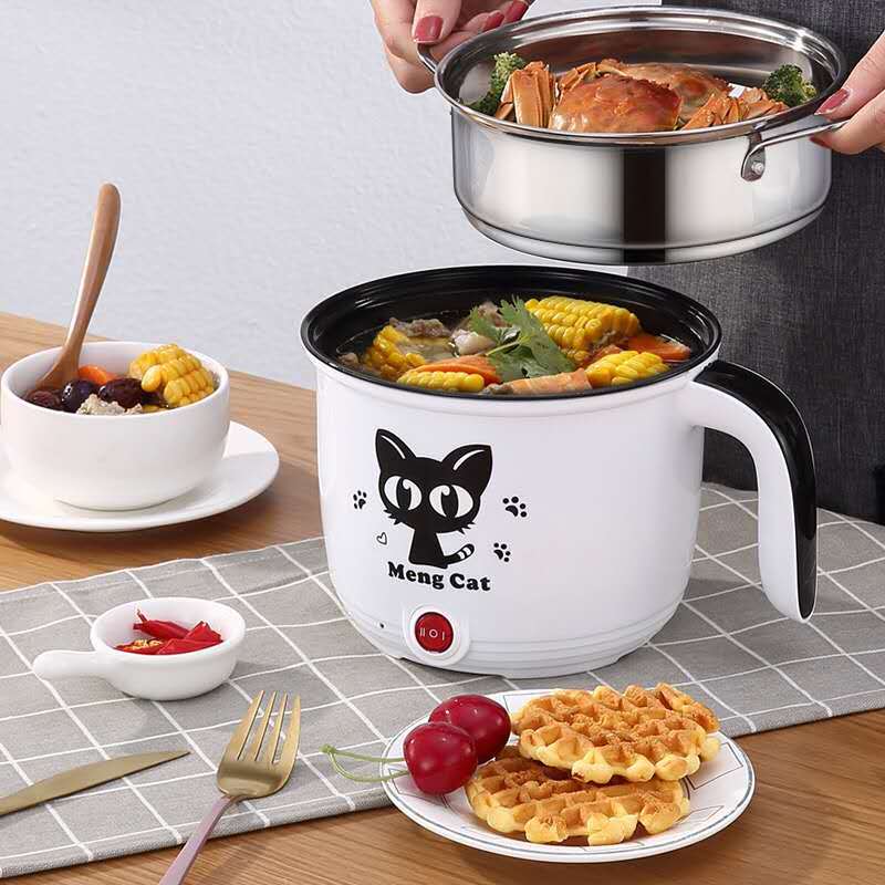 Petite poêle à frire électrique antiadhésive, petit appareil de cuisson pour dortoir d'étudiants