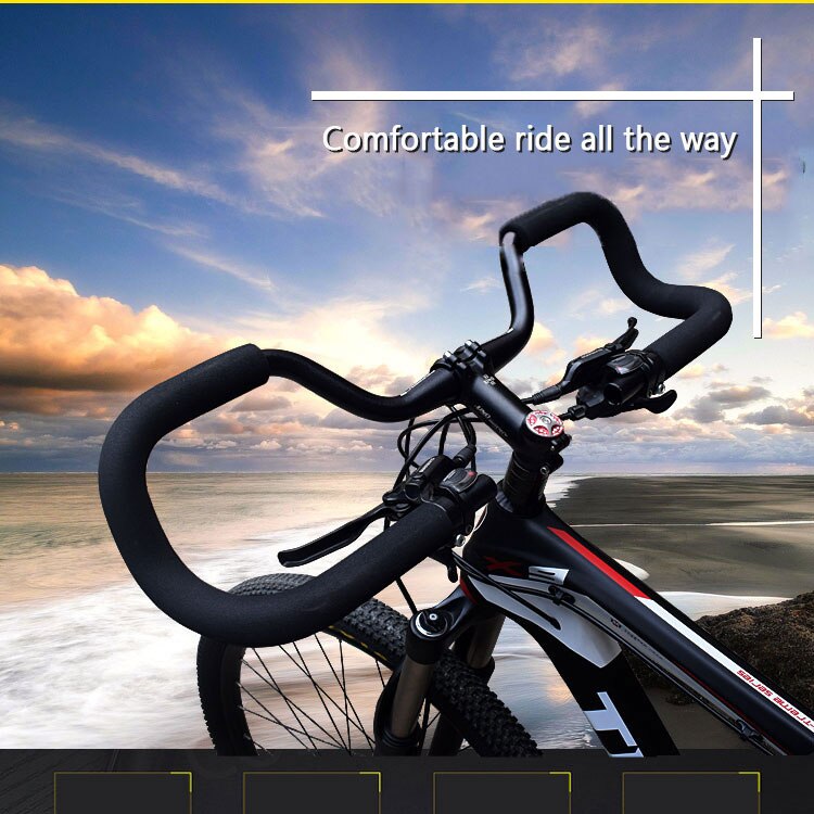 Bicycle Handlebar Mountain Road Bike Butterfly Handlebar Bicycle Bike Fixed Gear Rebuilding Aluminum 31.8*620mm With Cover