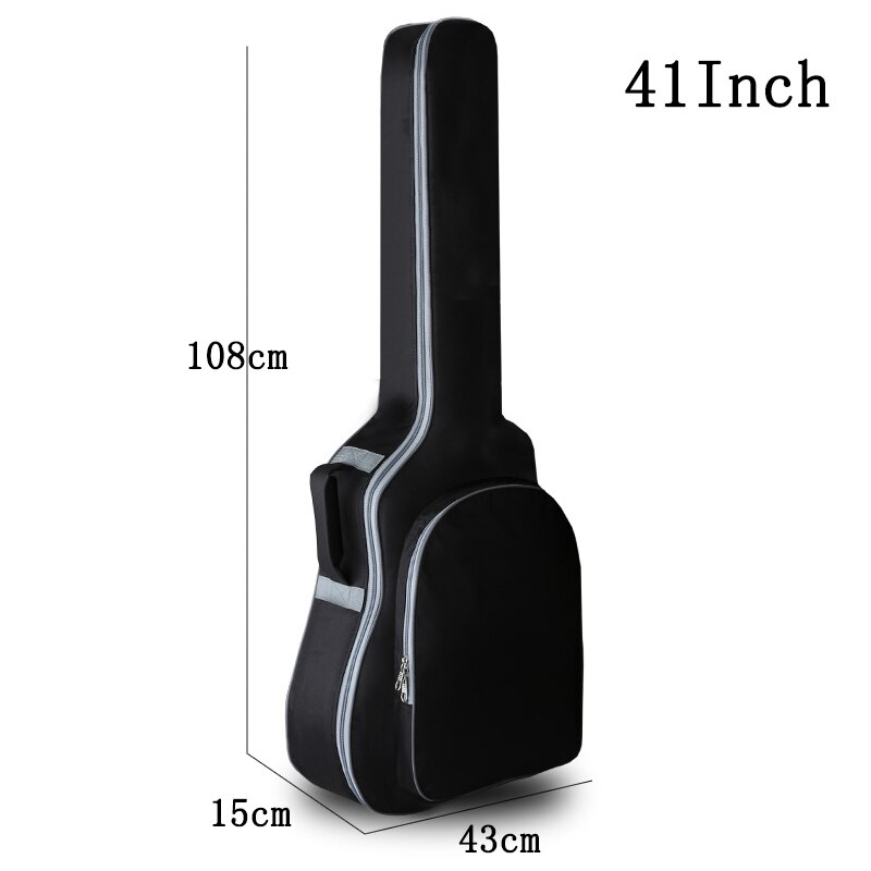 épaissir guitare sac Musical accessoires de musique sac acoustique éponge guitare fonction 40 41 pouces noir sacs couverture étui de protection: B 41 Inch