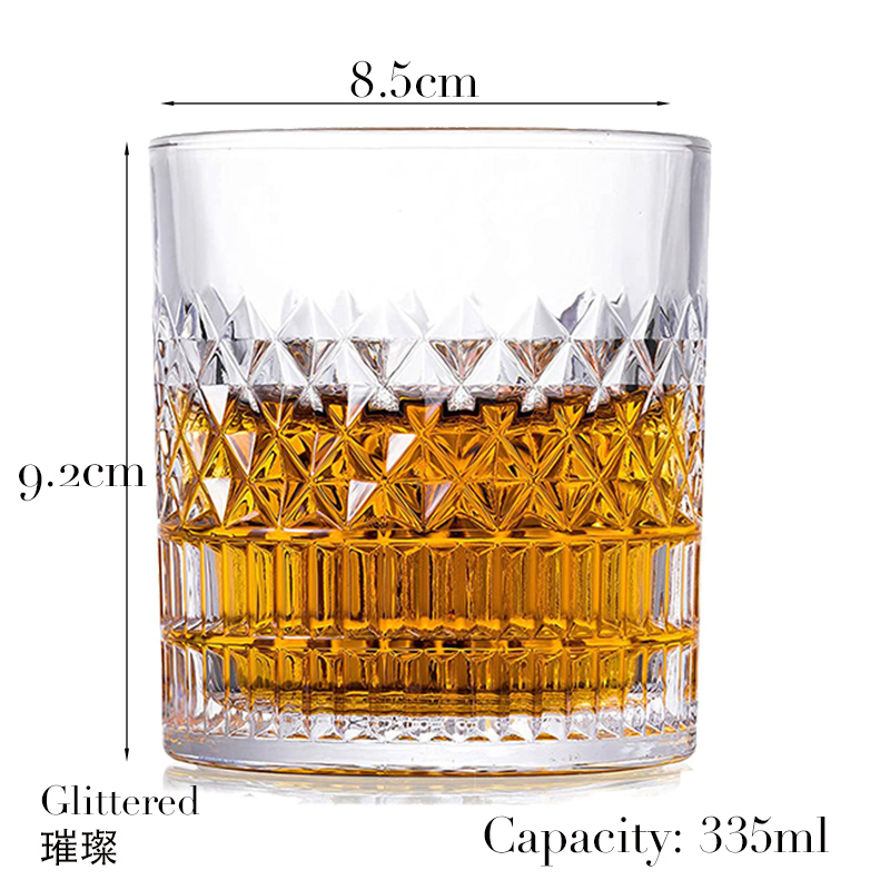 Vasos de whisky de 1 Uds., vasos de rocas antiguas, cristalería para cóctel escocés, Bourbon, Gin, Voldka, Brandy: Naranja